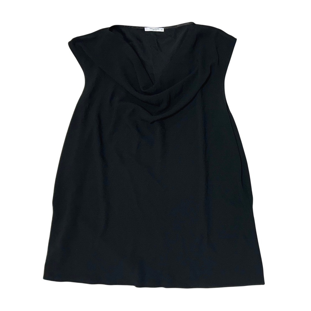 MM.LaFleur Draped Top Black Cowl Neck Sleeveless Blouse Size +3 Plus Size
